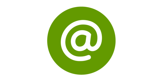 @ Symbol auf grünem Hintergrund