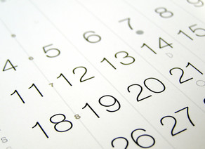 Zahlen aus einem Kalender im Detail